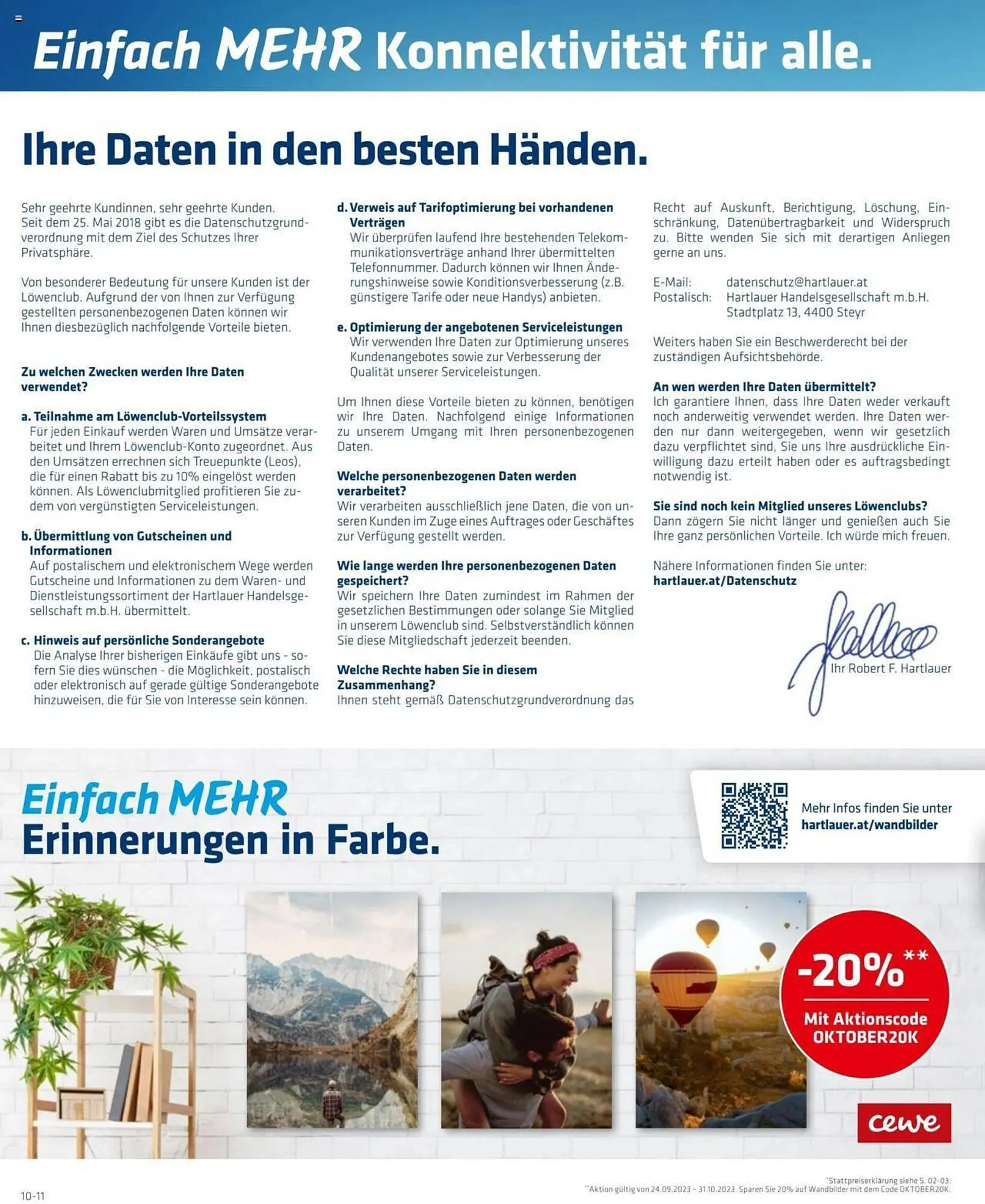 Hartlauer Flugblatt von 24. September bis 31. Oktober 2023 - Flugblätt seite 10