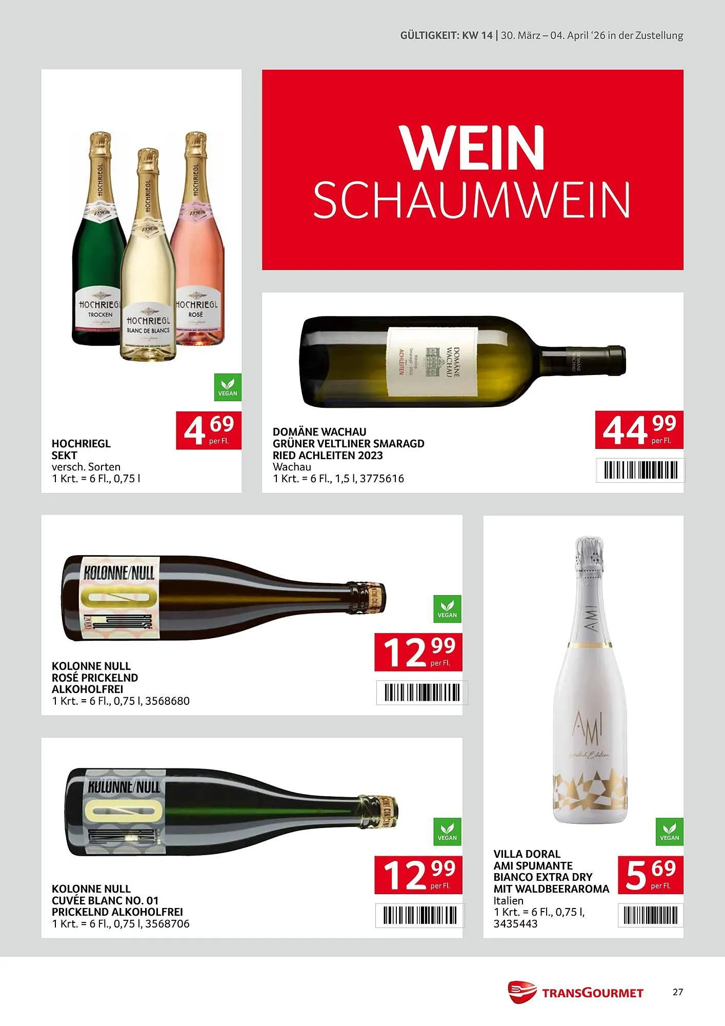 Transgourmet Flugblatt von 30. März bis 4. April 2026 - Flugblätt seite  27
