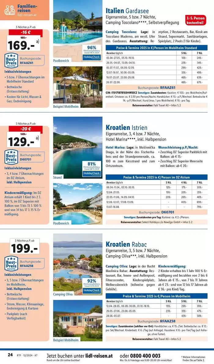 Aktuelle Reiseprospekte Themenprospekt Dezember von 13. Dezember bis 15. Jänner 2025 - Flugblätt seite  24