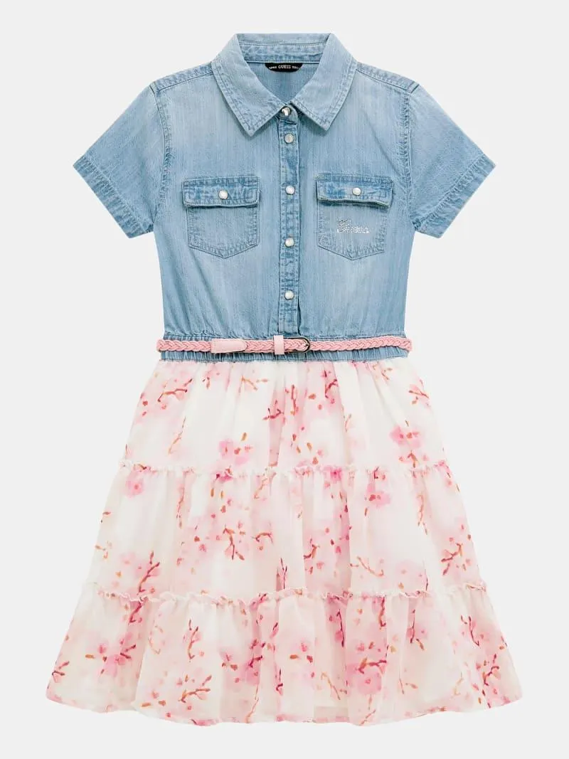 Kleid mit allover-blumenprint