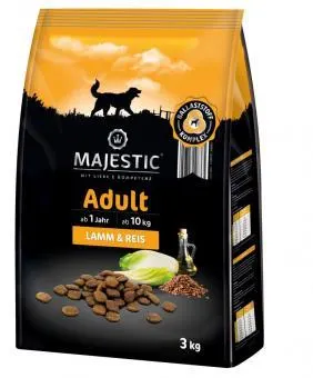 MAJESTIC Hund Adult 3kg mit Lamm und Reis