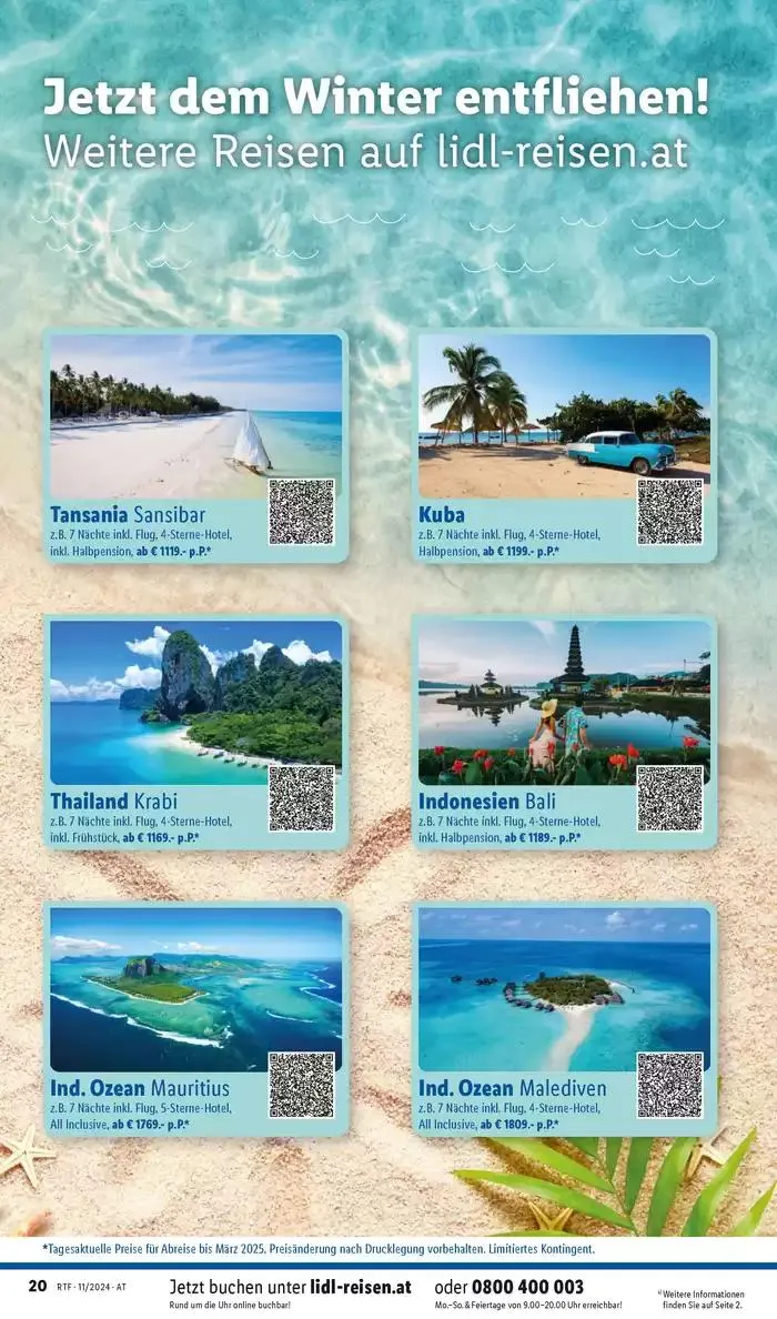 Aktuelle Reiseprospekte Themenprospekt November von 13. November bis 15. Dezember 2024 - Flugblätt seite 20