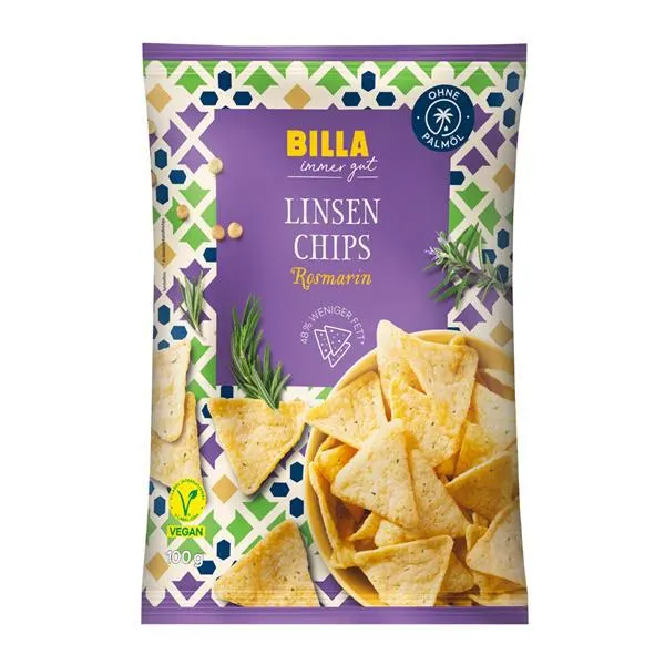 BILLA immer gut Linsenchips Rosmarin