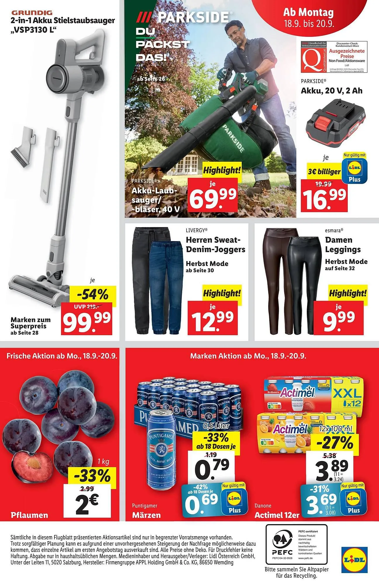 Lidl Flugblatt von 13. September bis 20. September 2023 - Flugblätt seite 40