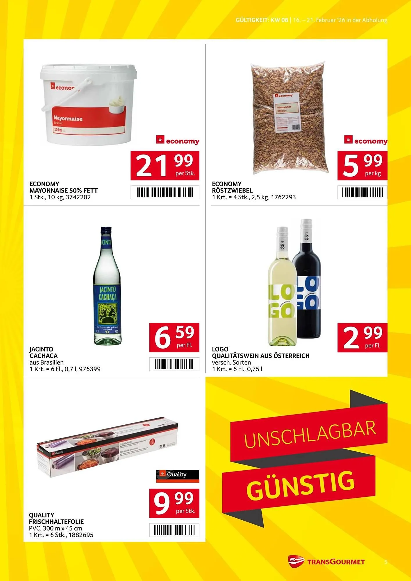 Transgourmet Flugblatt von 16. Februar bis 22. Februar 2026 - Flugblätt seite  5