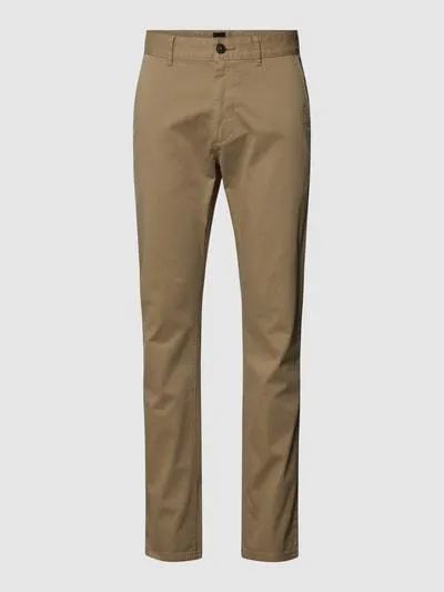 Slim Fit Chino mit französischen Eingrifftaschen in beige