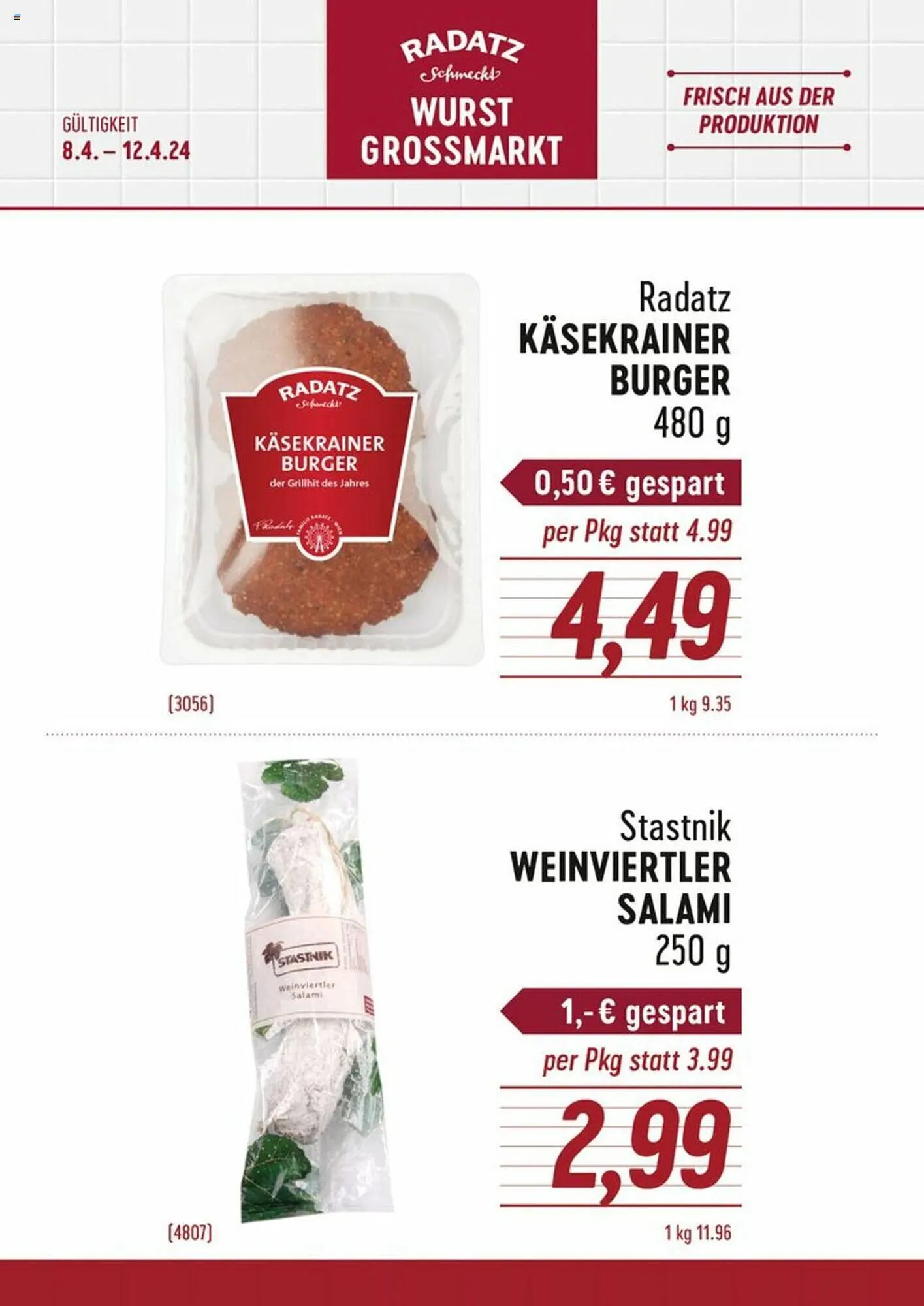 Radatz Flugblatt von 8. April bis 12. April 2024 - Flugblätt seite  