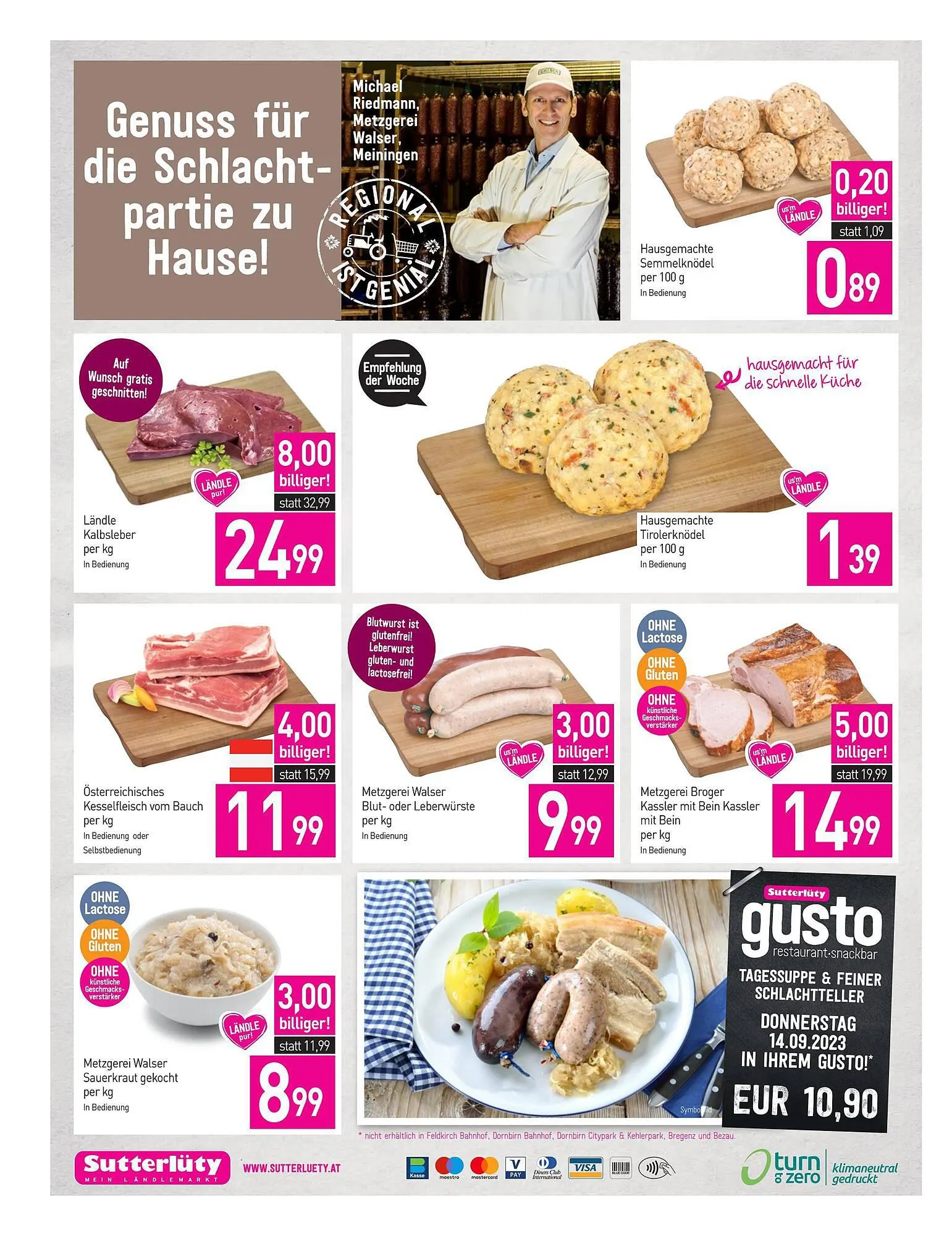 Sutterlüty Flugblatt von 14. September bis 20. September 2023 - Flugblätt seite  16