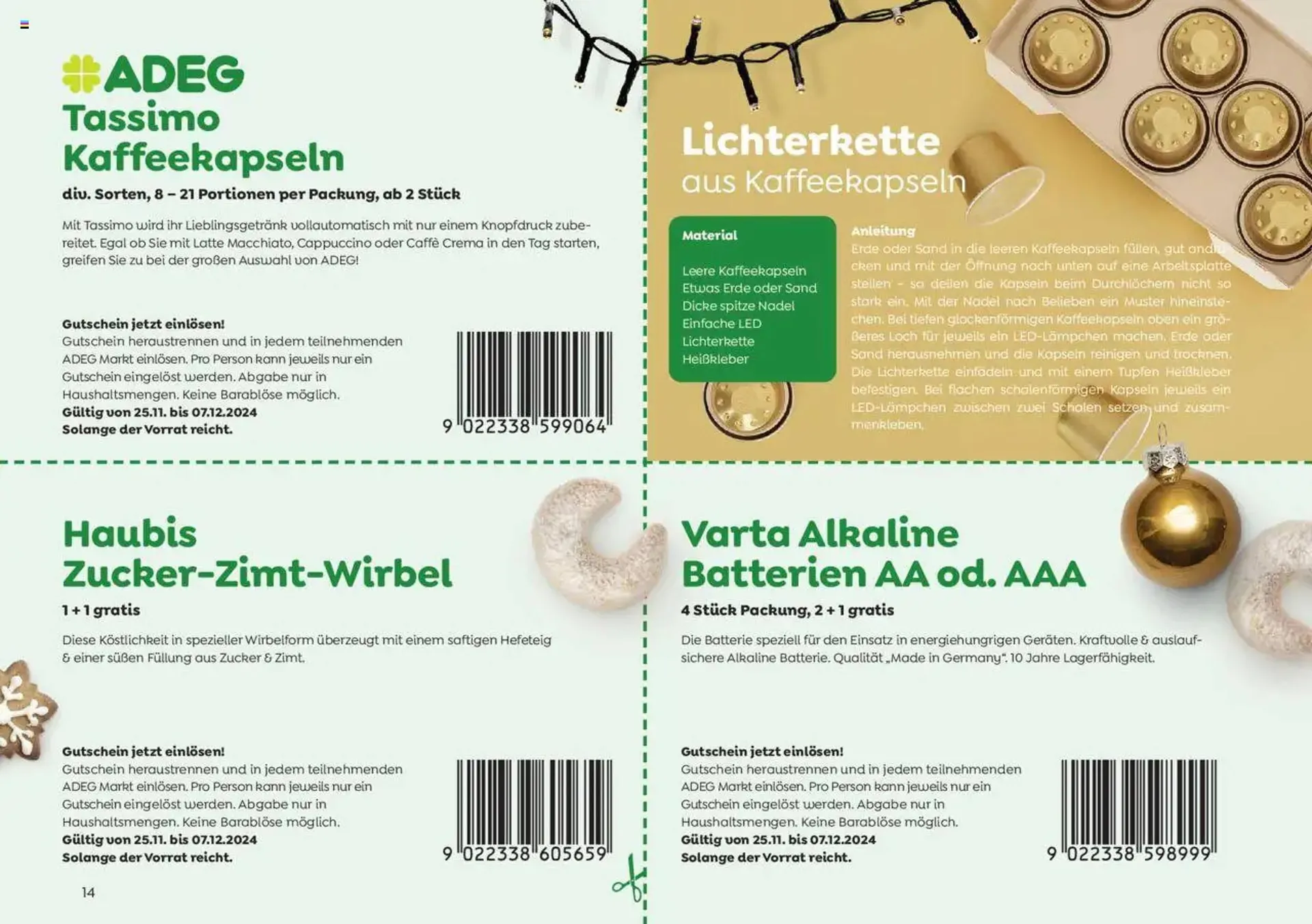 ADEG Flugblatt von 25. November bis 7. Dezember 2024 - Flugblätt seite 14