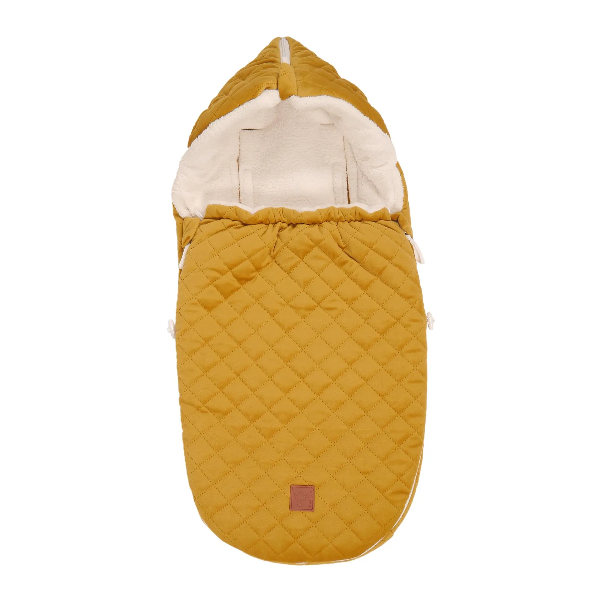 Fußsack Velvet Hoody Mustard Yellow