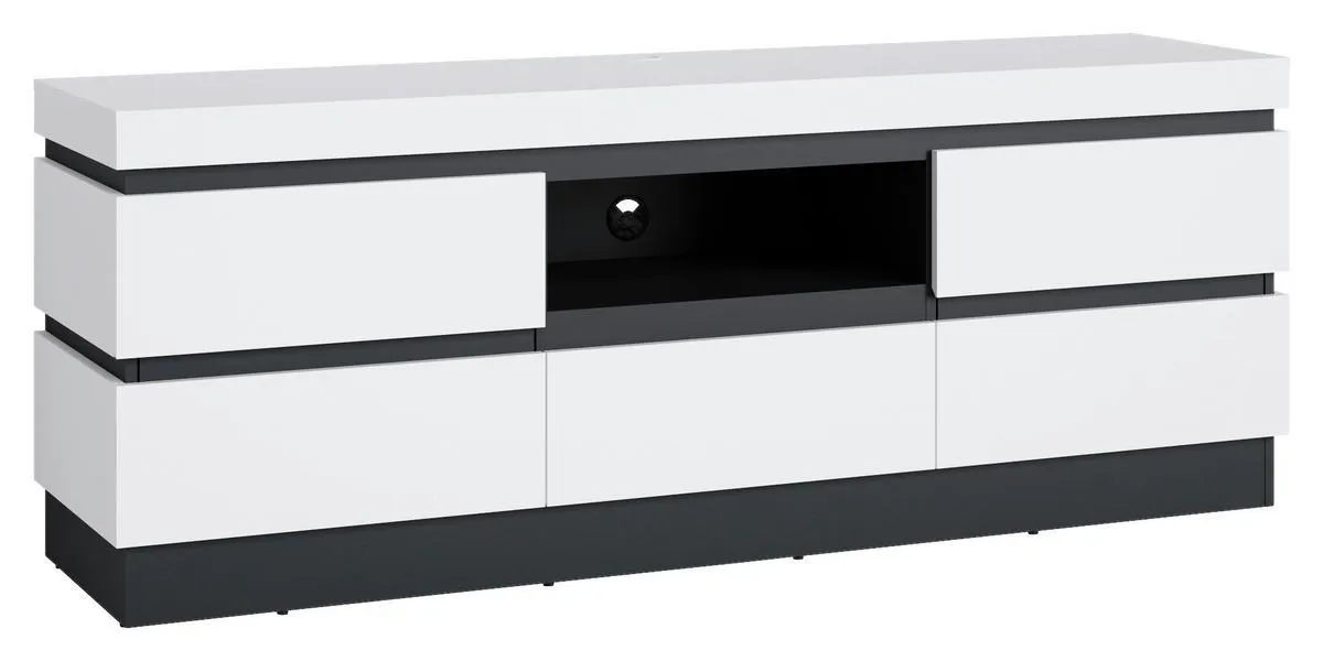 TV-Element Campania Anthrazit, Weiß B: 180,2 cm