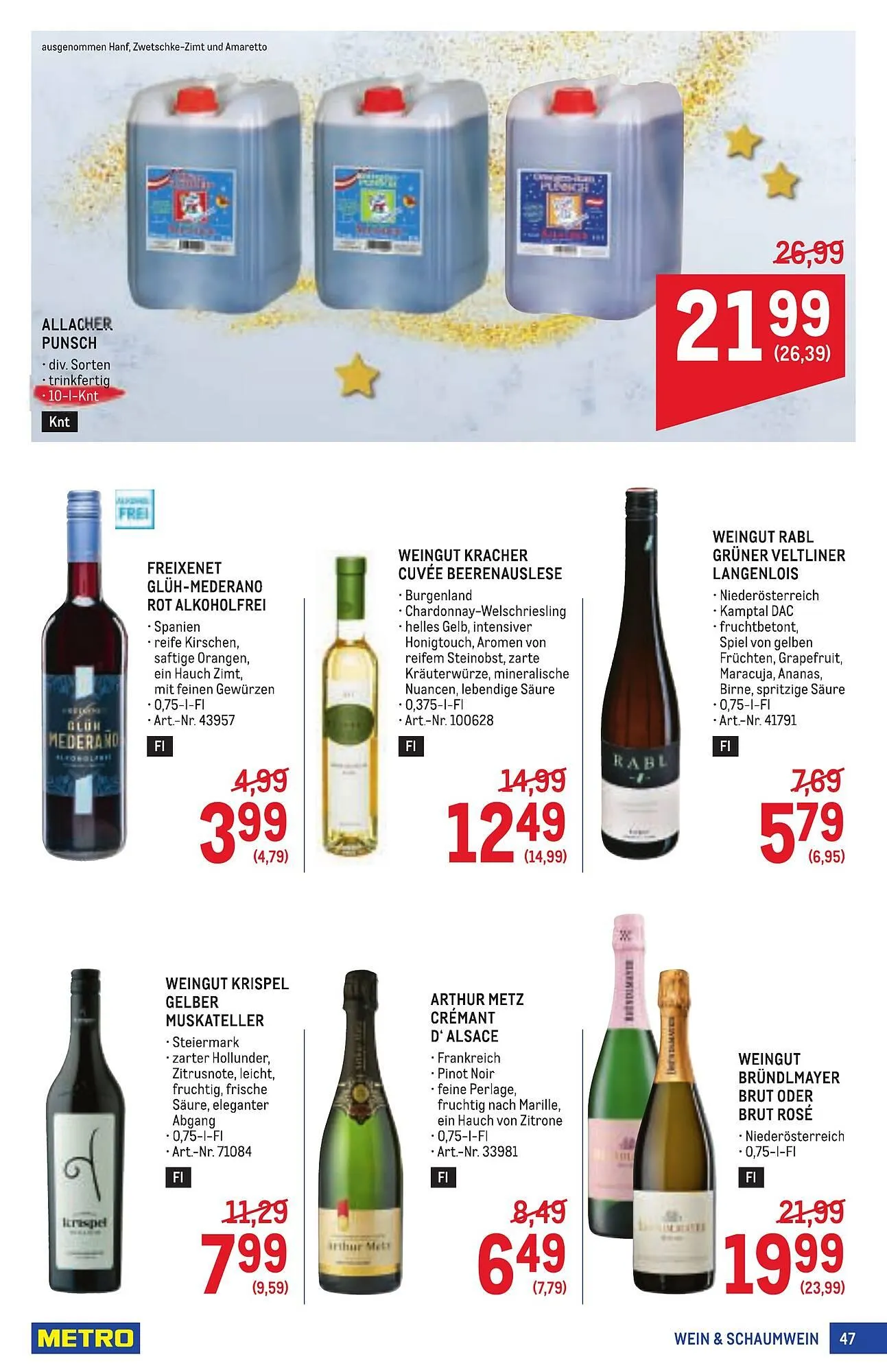 Metro Flugblatt von 11. Dezember bis 7. Jänner 2026 - Flugblätt seite  47