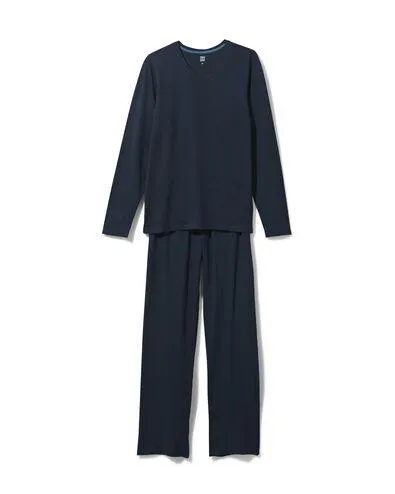 heren pyjama donkerblauw
