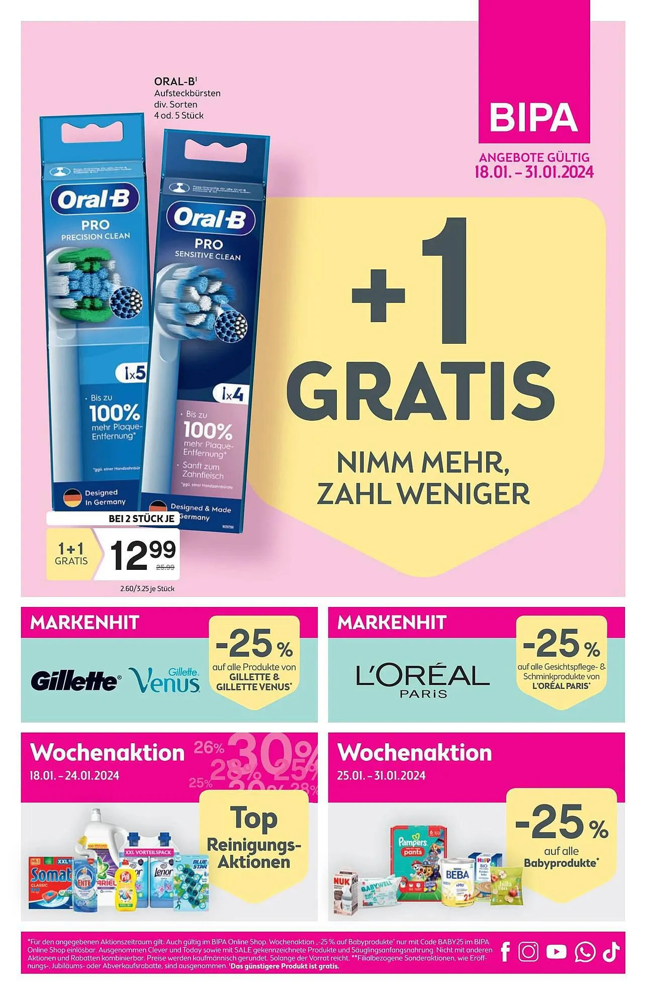 Bipa Flugblatt von 18. Jänner bis 31. Jänner 2024 - Flugblätt seite  1