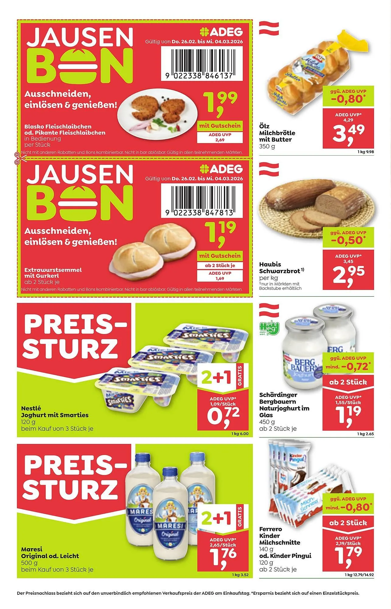 ADEG Flugblatt von 26. Februar bis 4. März 2026 - Flugblätt seite  2