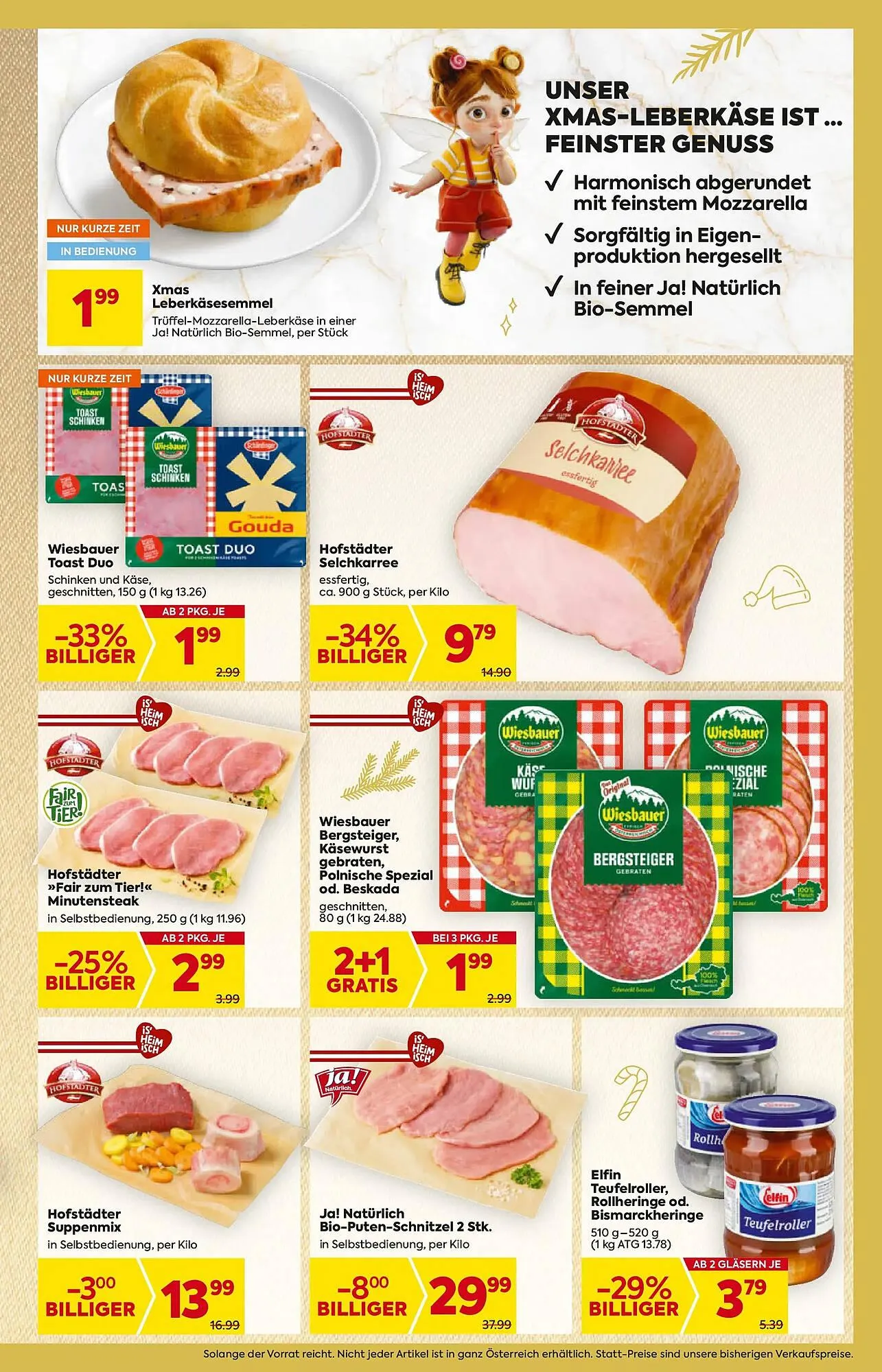 Billa Flugblatt von 4. Dezember bis 10. Dezember 2025 - Flugblätt seite  9