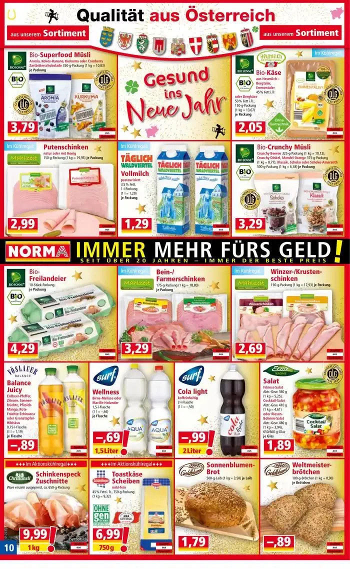 Aktuelle Deals und Angebote von 30. Dezember bis 3. Jänner 2025 - Flugblätt seite  10