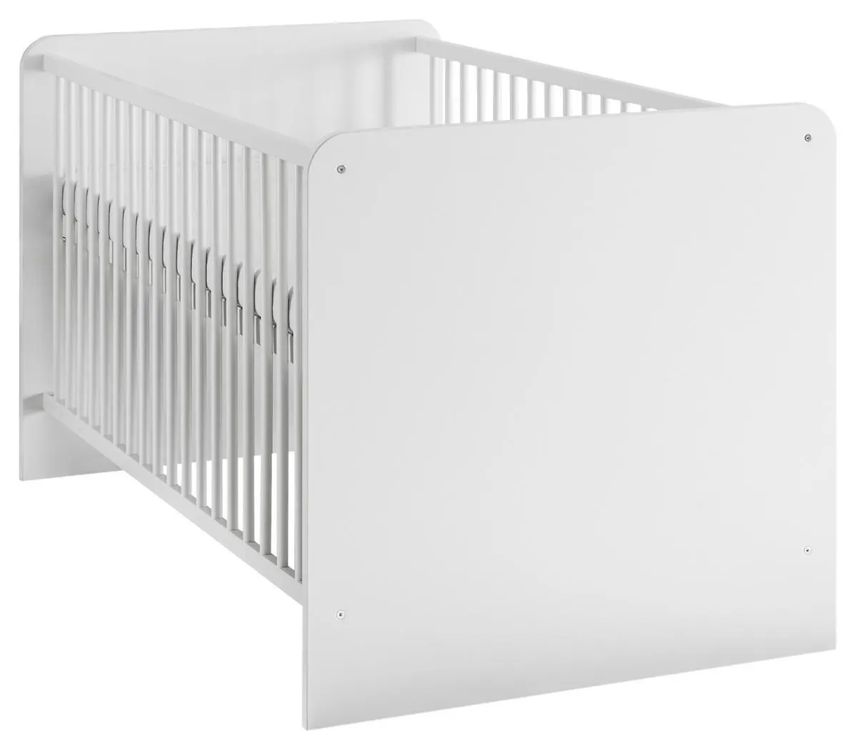 MID.YOU Babybett Bibo Weiß Dekor höhenverstellbar, Lattenrost