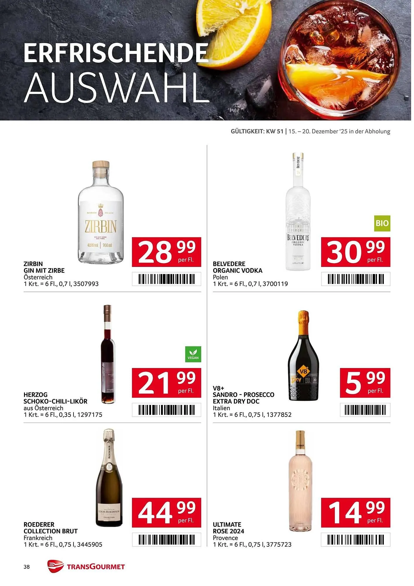 Transgourmet Flugblatt von 15. Dezember bis 21. Dezember 2025 - Flugblätt seite  37