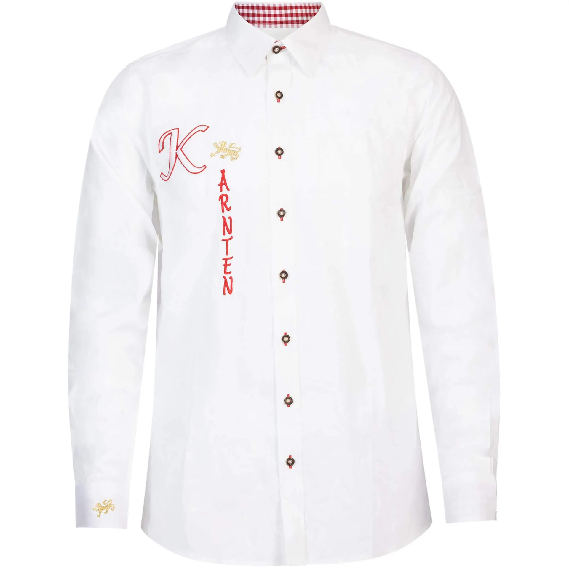 Herren Hemd "Kärnten" mit Kärnten Schriftzug, Weiß