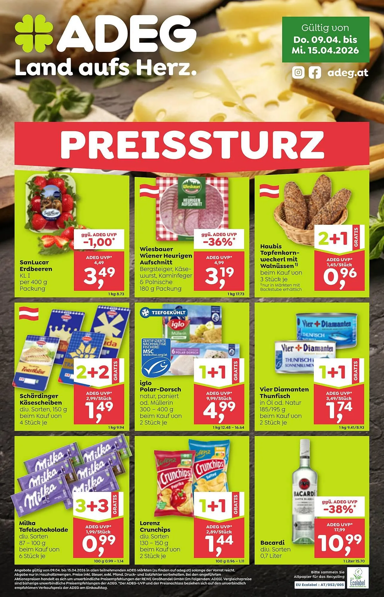 ADEG Flugblatt von 9. April bis 15. April 2026 - Flugblätt seite 1