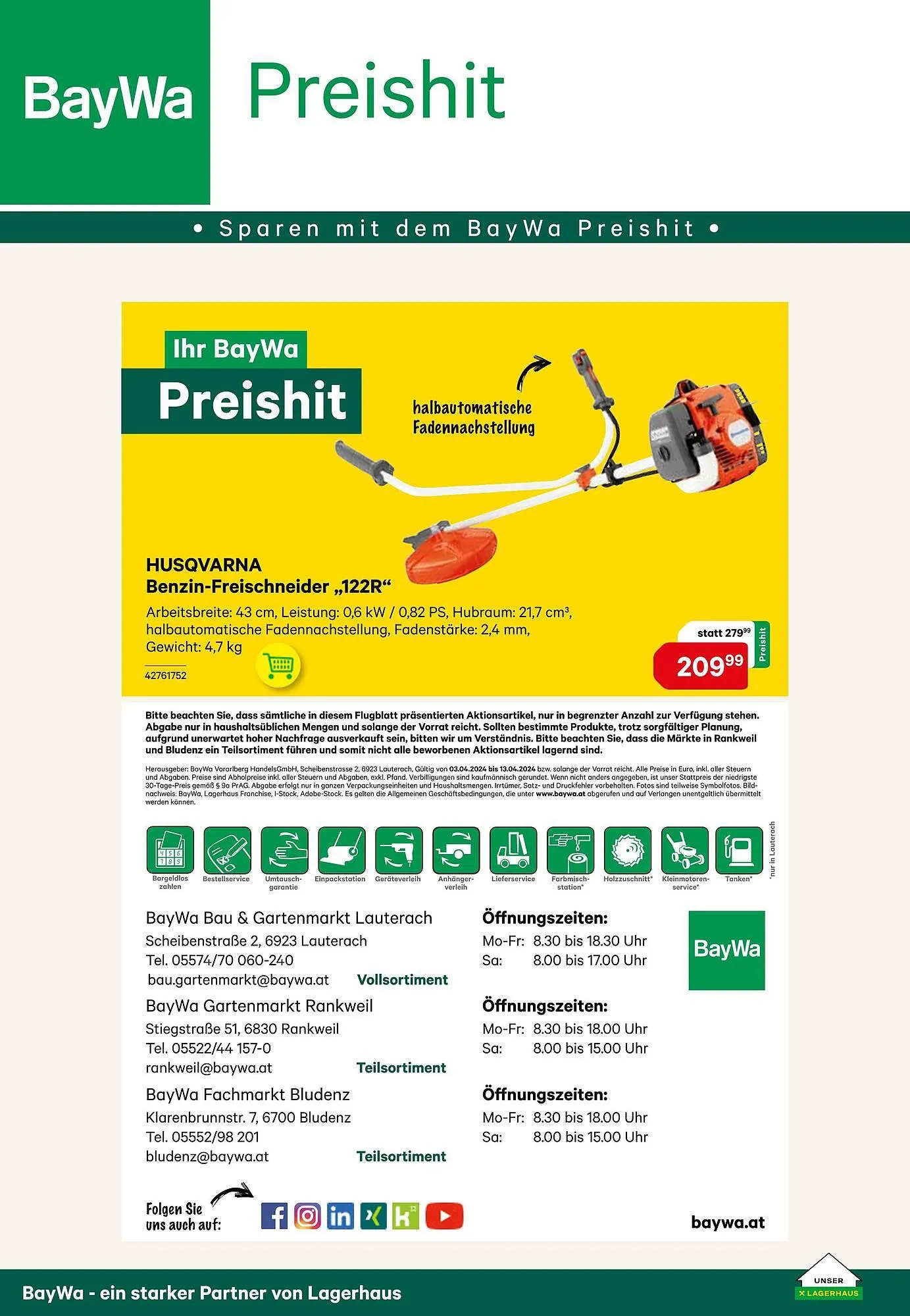 BayWa Flugblatt von 7. Mai bis 18. Mai 2024 - Flugblätt seite  32