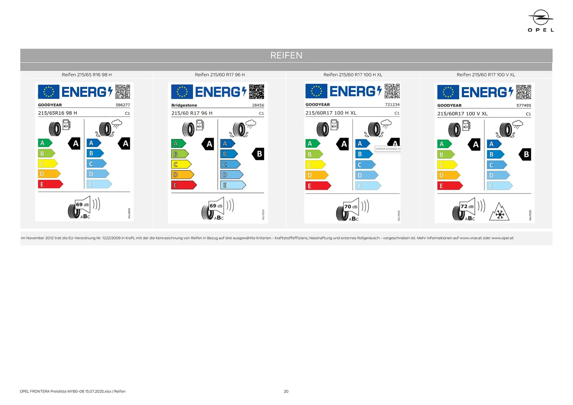 Opel Flugblatt von 18. August bis 18. November 2025 - Flugblätt seite 20