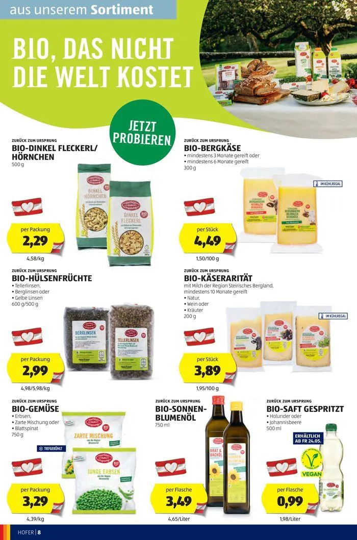 Blättern Sie online im HOFER Flugblatt von 22. Mai bis 5. Juni 2024 - Flugblätt seite 10