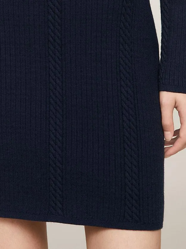 Archive Sweatshirt-Kleid mit Zopfmuster