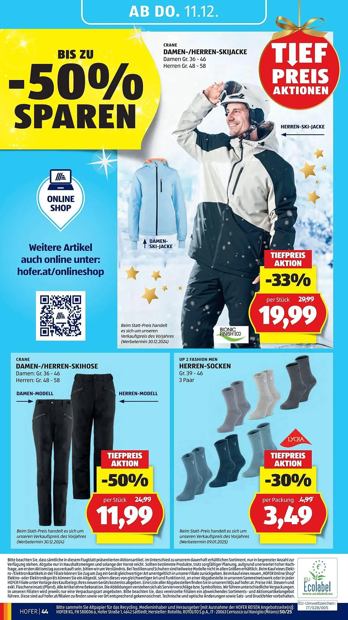 Hofer Flugblatt von 5. Dezember bis 12. Dezember 2025 - Flugblätt seite  58