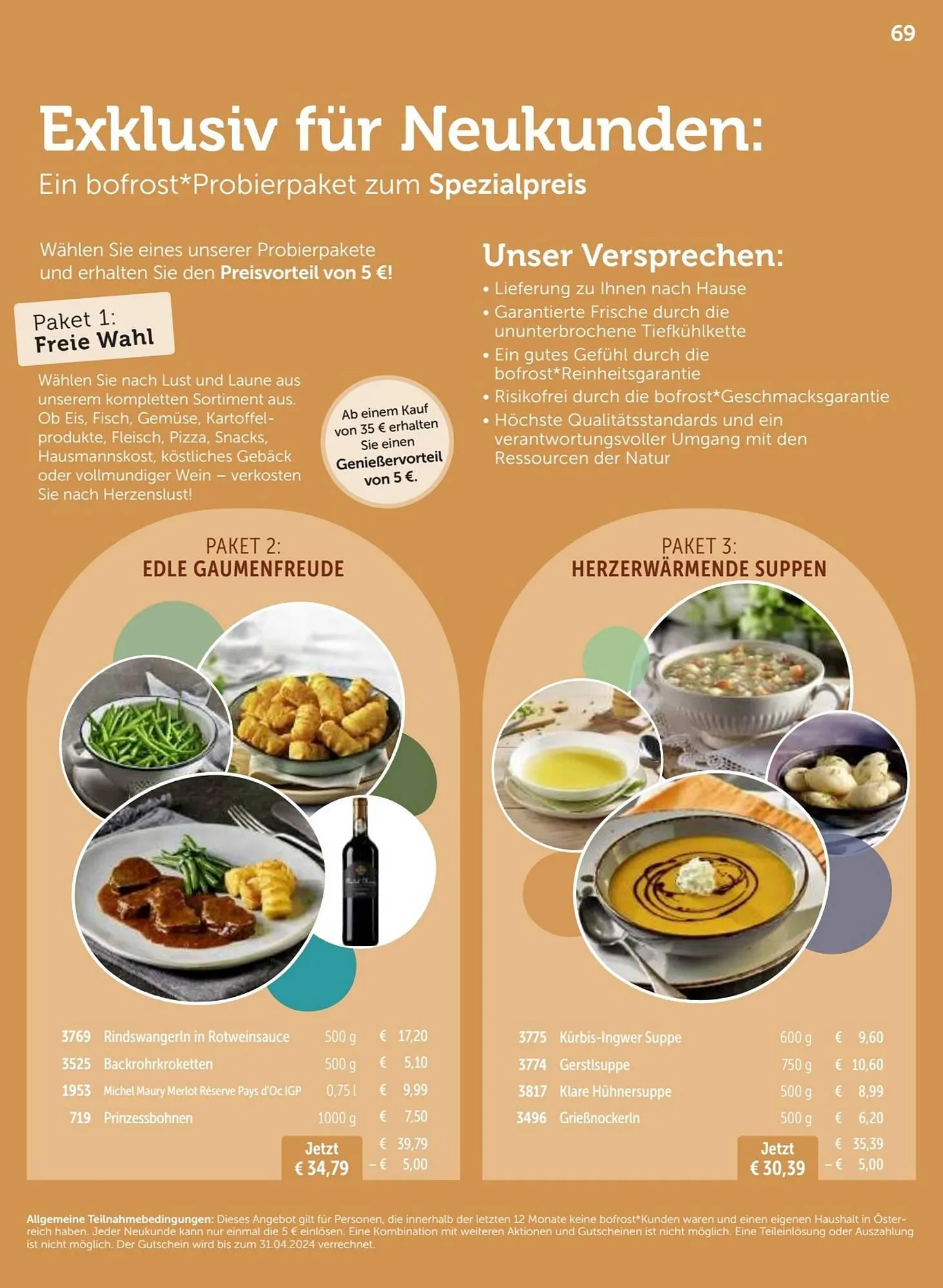 Bofrost Flugblatt von 25. September bis 29. Februar 2024 - Flugblätt seite 69