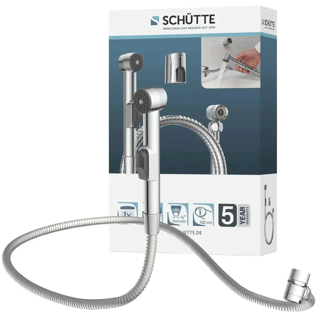 Schütte Waschbeckendusche, (Set, 3 tlg.), Waschbeckenhandbrause mit Wandhalterung+Schlauch (150cm) und Adapter
