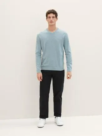 Strickpullover mit V-Ausschnitt