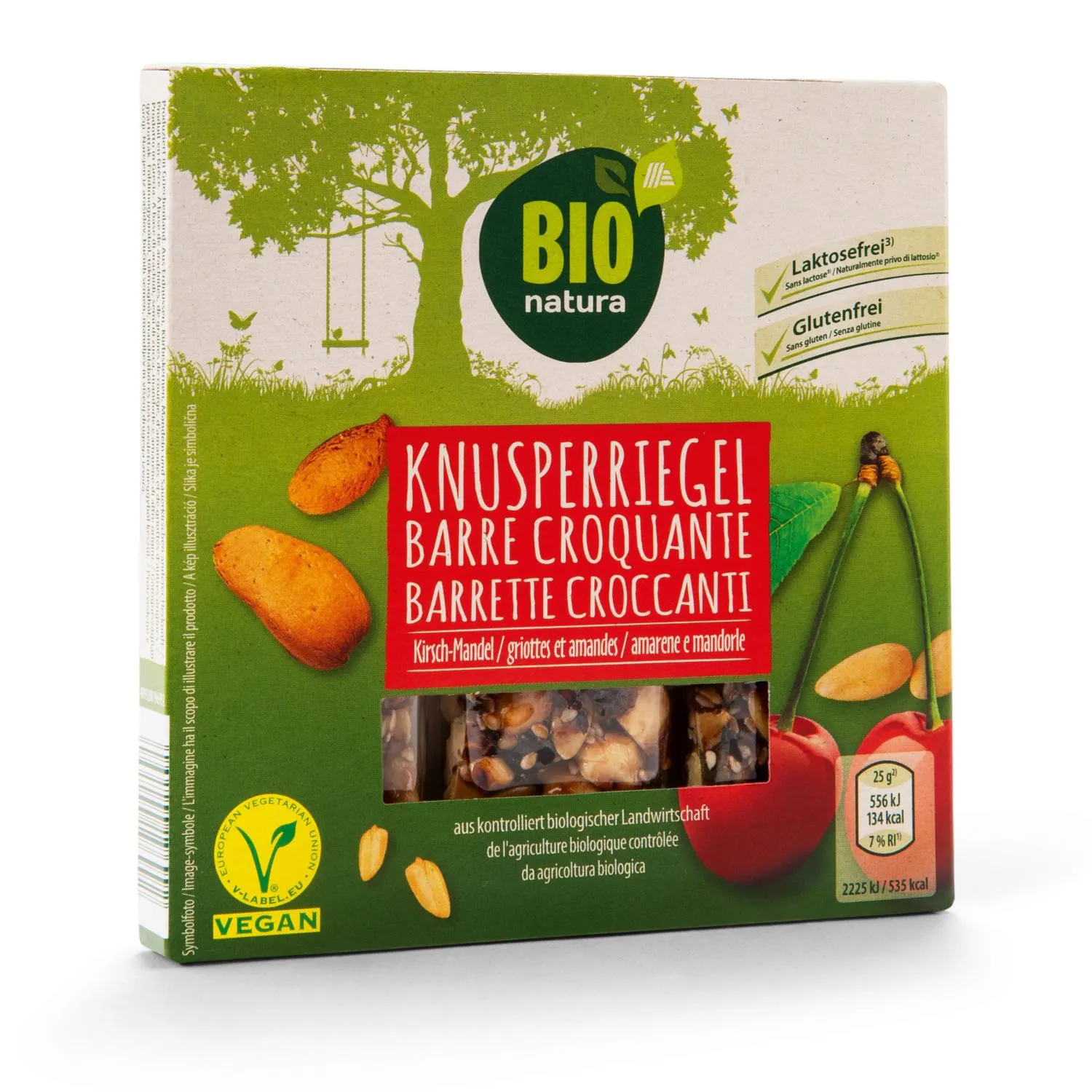 BIO NATURA BIO-Knusperriegel, Mandel-Kirsch