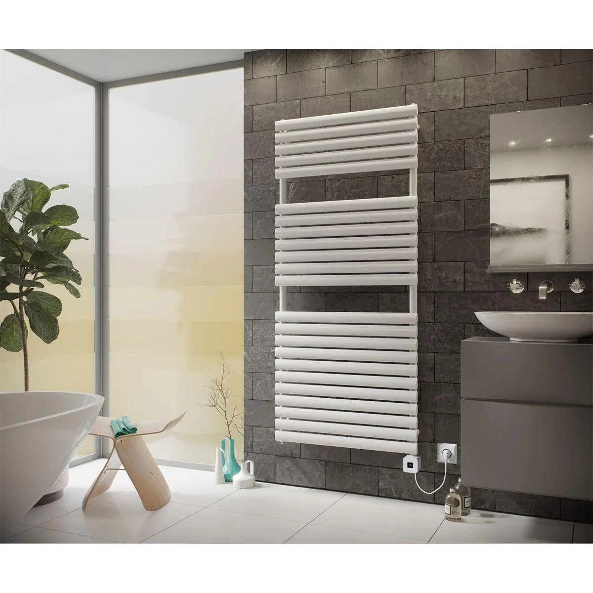 Ximax Elektrischer Handtuchwärmer Nestor 1570 x 600 mm 900 Watt Typ 7 Weiß