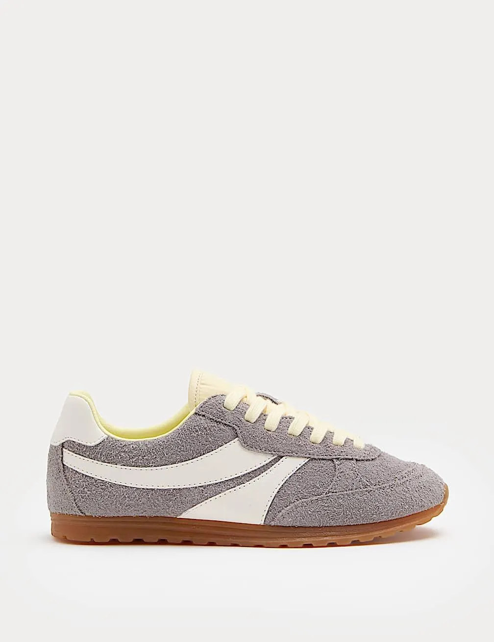 Wildleder-Turnschuhe im Retro-Laufschuh-Look mit Seitenstreifen