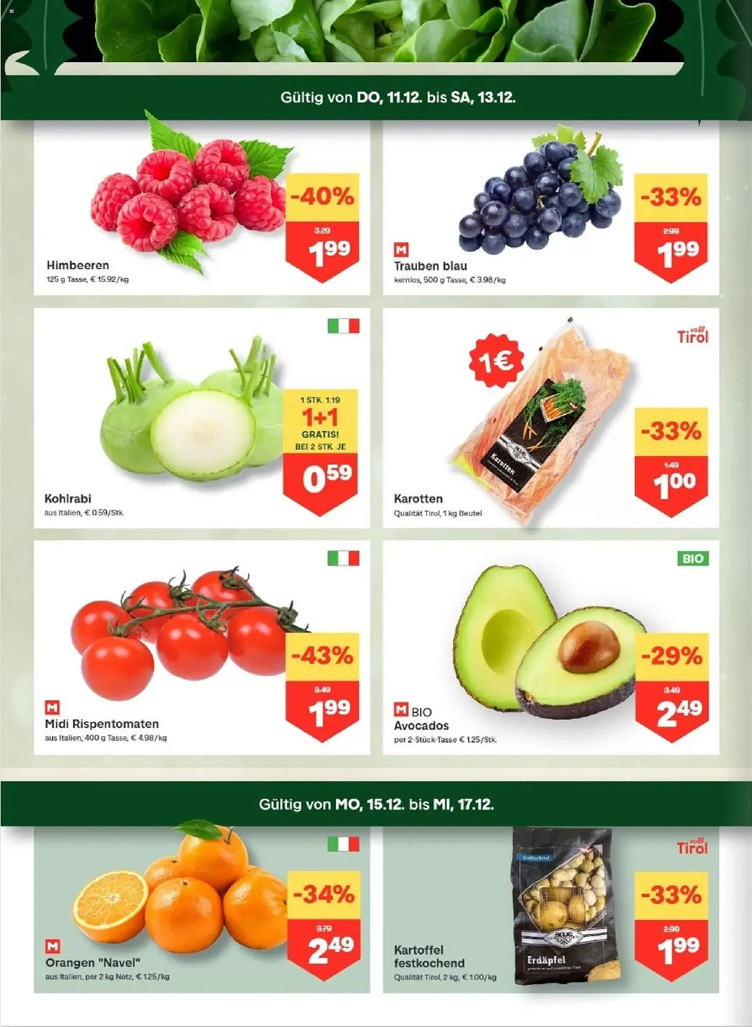 MPreis Flugblatt von 11. Dezember bis 17. Dezember 2025 - Flugblätt seite 2