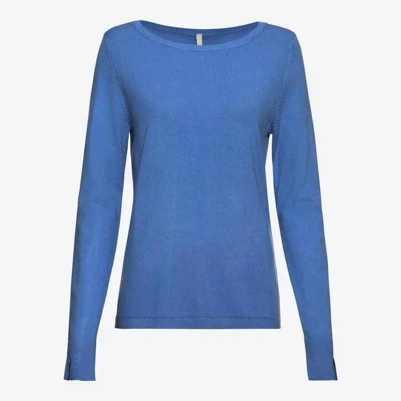 Damen-Feinstrick-Pullover mit Rundhalsausschnitt