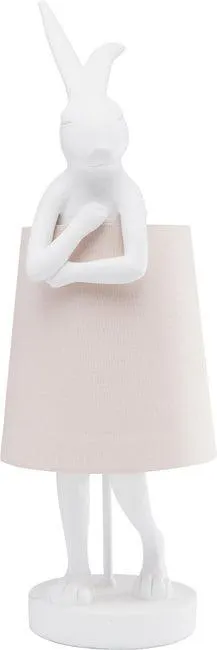 Tischleuchte Animal Rabbit Weiß/Rosa 68cm