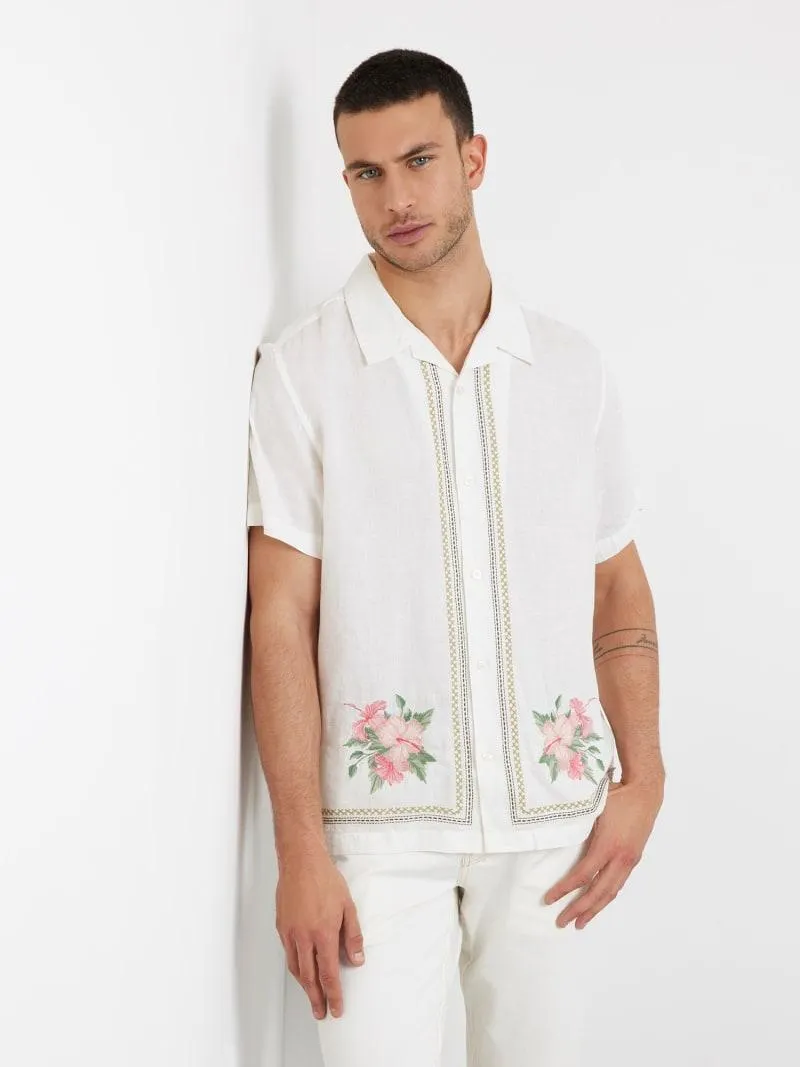 Camisa bordada de lino
