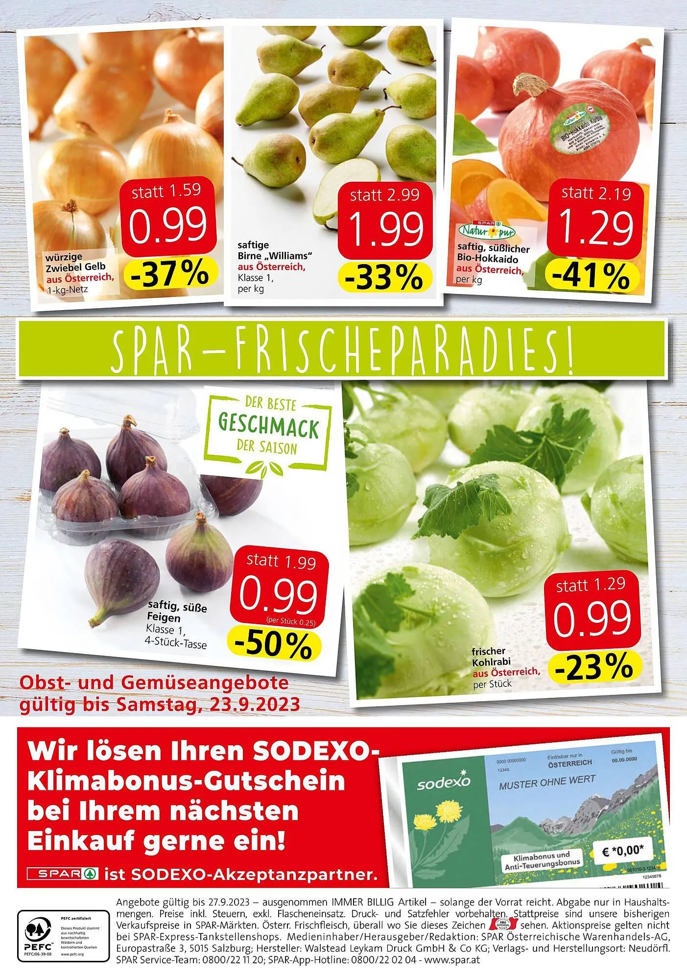 Spar Flugblatt von 21. September bis 27. September 2023 - Flugblätt seite  16
