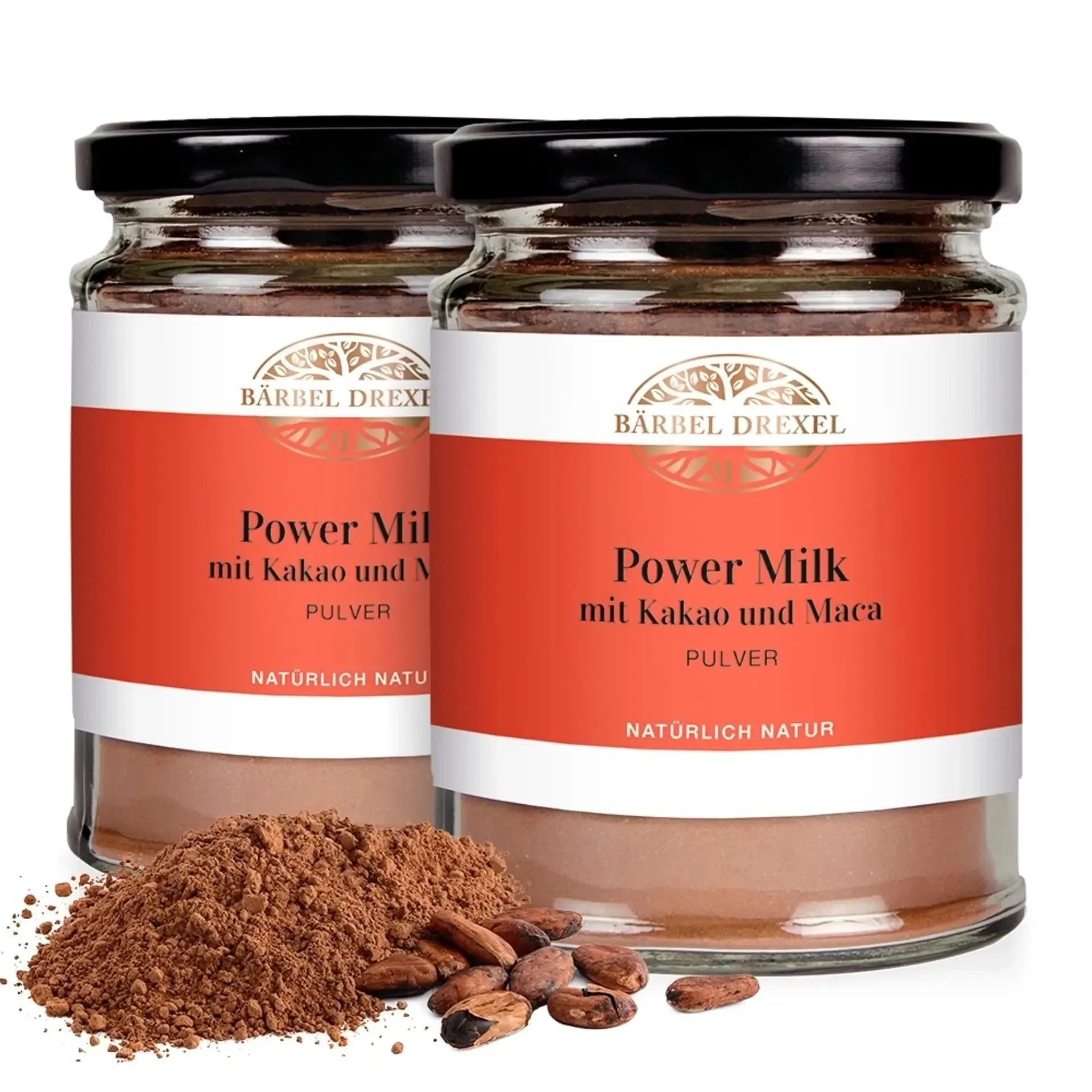 Power Milk mit Kakao und Maca Pulver