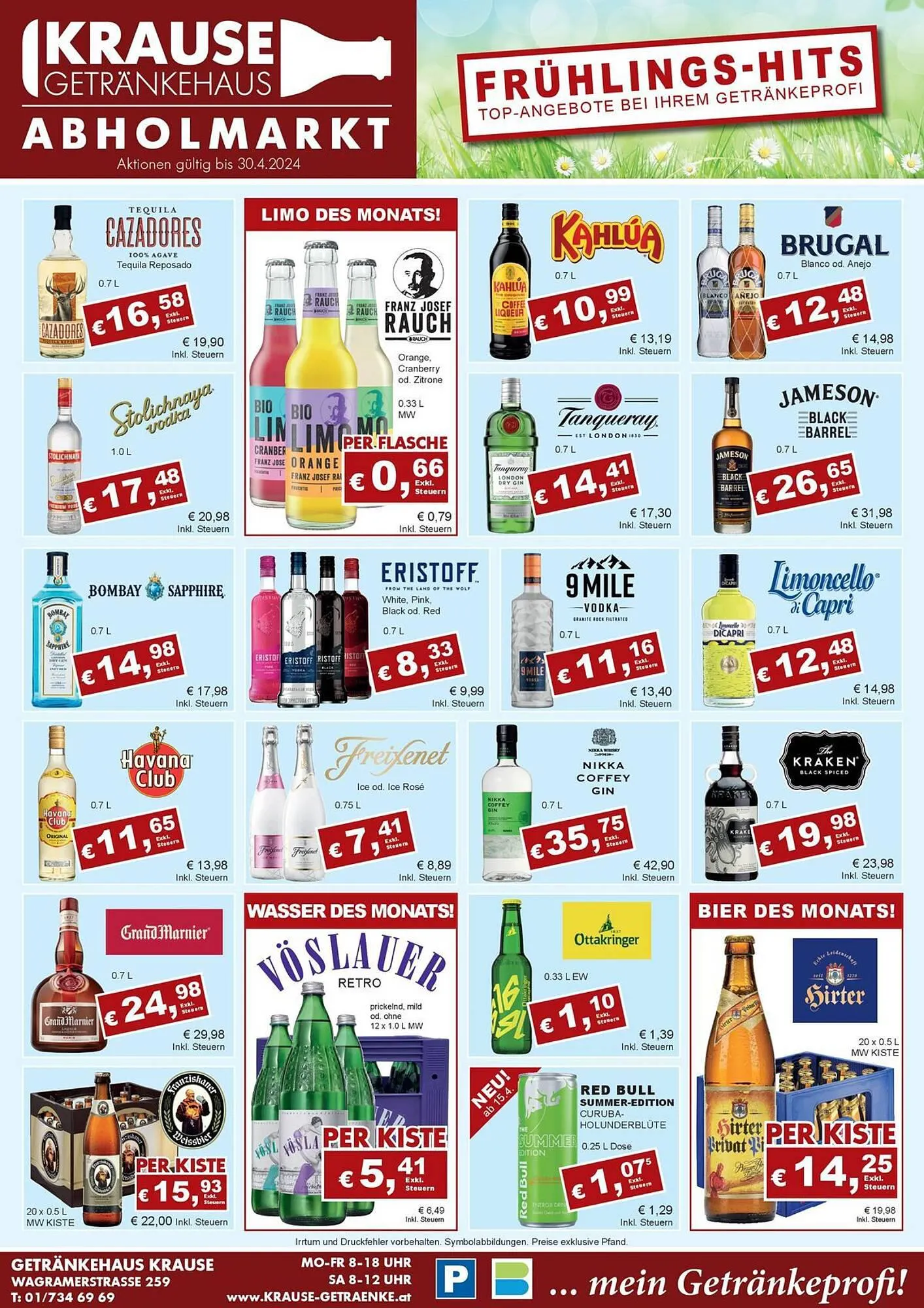 Krause Getränke Flugblatt von 3. April bis 30. April 2024 - Flugblätt seite