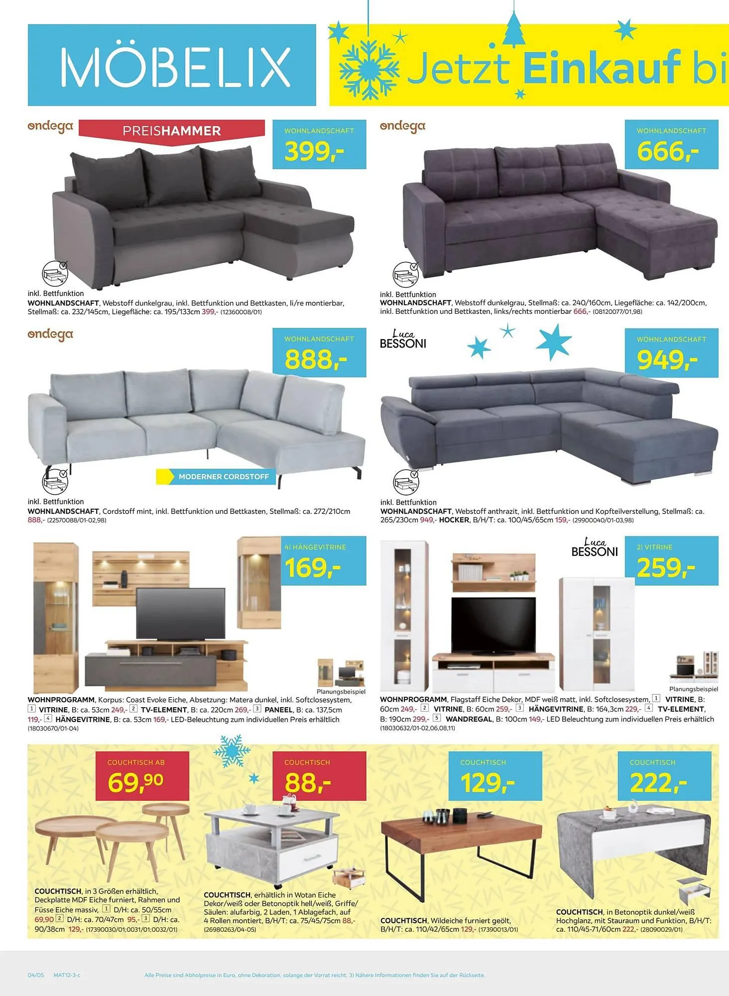 Möbelix Flugblatt von 3. Dezember bis 12. Dezember 2023 - Flugblätt seite  4