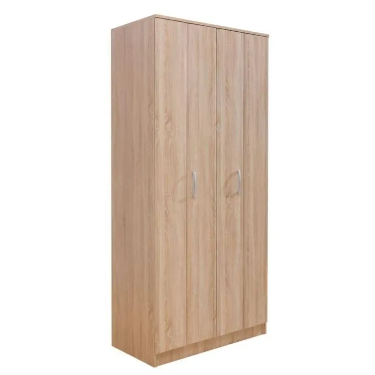 Easy Möbel Drehtürenschrank / Kleiderschrank Muros 02, Farbe: Eiche Braun - 222 x 100
