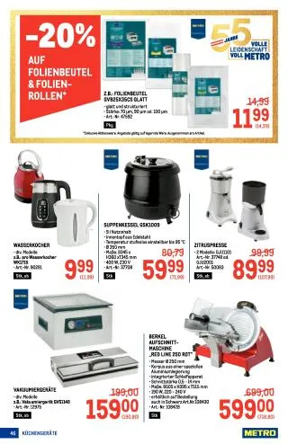 METRO Flugblatt - Metro profi von 20. August bis 2. September 2026 - Flugblätt seite  46