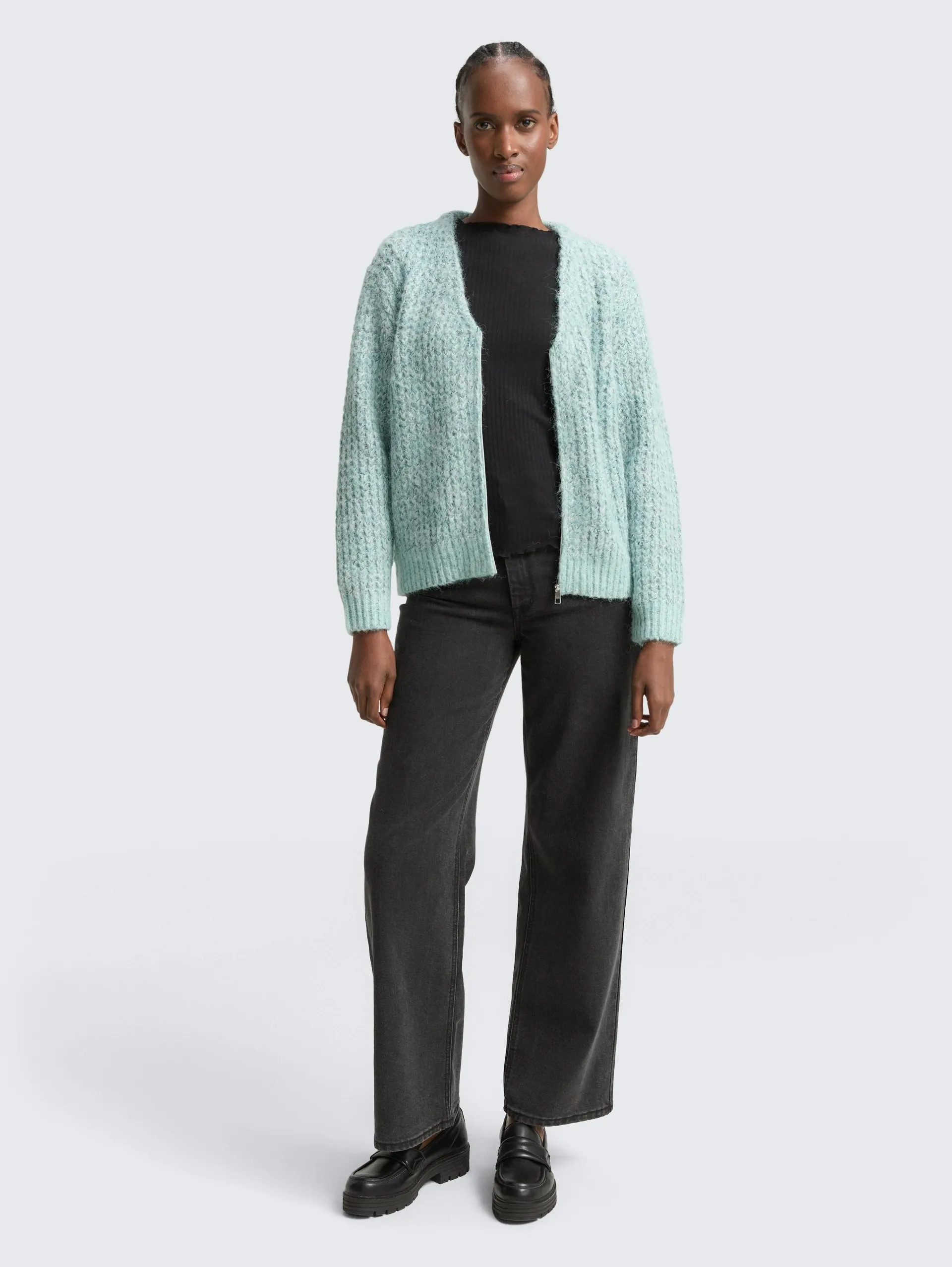 Relaxed Fit Cardigan mit Wollanteil