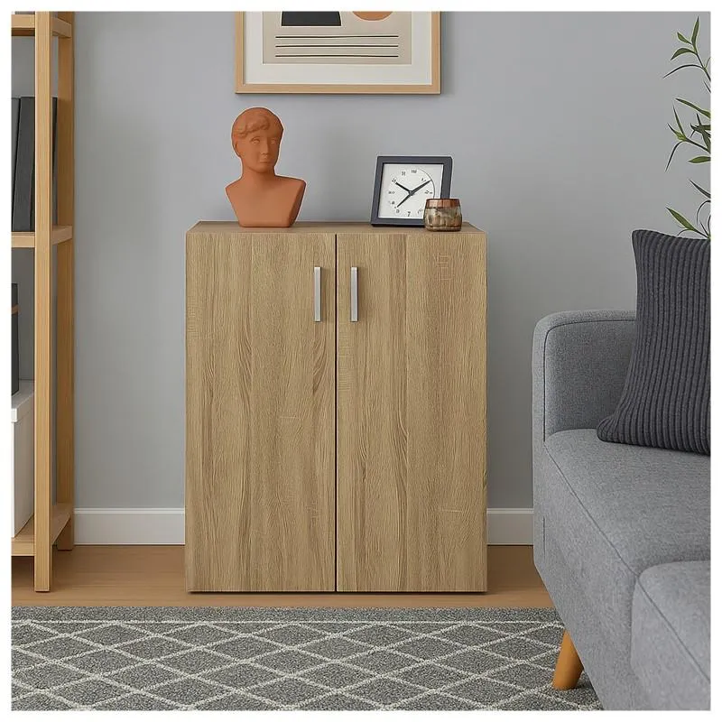 HTI-Living Kommode mit 2 Regalfächern Nina Sonoma Braun