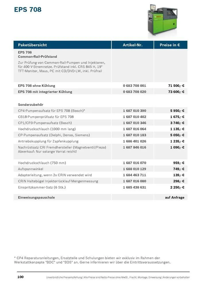 Werkstattausrüstung von Bosch von 21. Mai bis 31. Dezember 2024 - Flugblätt seite  100