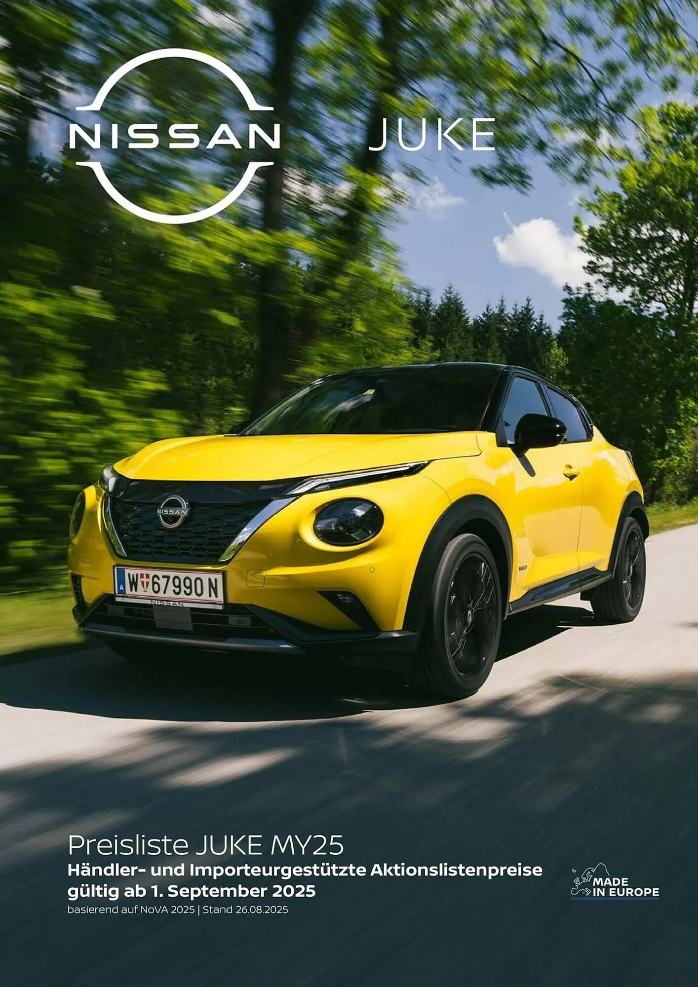 Nissan Flugblatt von 1. September bis 12. Jänner 2026 - Flugblätt seite  1